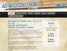 Tablet Screenshot of cabane-a-skis-norma.com